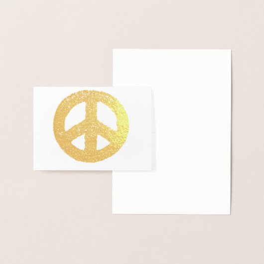 Gold Peace Symbol Foil Folienkarte (Anzeige)