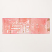 Gold Peach Abstrakt Script Positive Gym Yogamatte (Rückseite (Horizontal))
