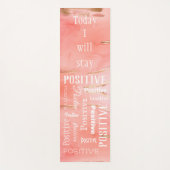 Gold Peach Abstrakt Script Positive Gym Yogamatte (Vorderseite)