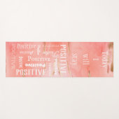 Gold Peach Abstrakt Script Positive Gym Yogamatte (Vorderseite (Horizontal))