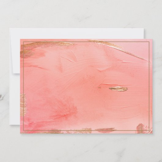 Gold Peach Melon Abstraktes Foto Modernes Save The Date (Rückseite)