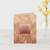 Gold Peach Red Zebra Stripes Karte (Gelbe Blume)