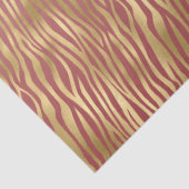 Gold Peach Red Zebra Stripes Seidenpapier (Detail)