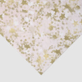 Gold Peach Stars Confetti Abstrakt Seidenpapier (Ausschnitt)