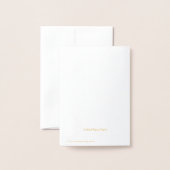 Gold Peacock Feather Notecard Folienkarte (Rückseite mit Umschlag)