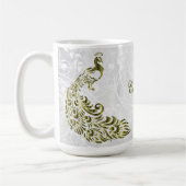 Gold Peacock Personalisiert Coffee Tasse (Links)