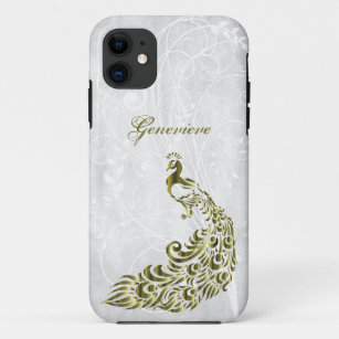 Gold Peacock Personalisiert iPhone 11 Fall Case-Mate iPhone Hülle
