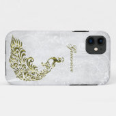 Gold Peacock Personalisiert iPhone 11 Fall Case-Mate iPhone Hülle (Rückseite (Horizontal))