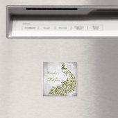 Gold Peacock Personalisiert Magnet (In Situ (Geschirrspüler))