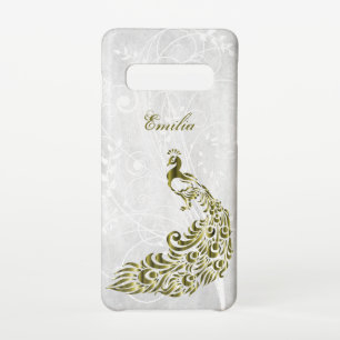 Gold Peacock Personalisiert Samsung Galaxy Case S10 Hülle
