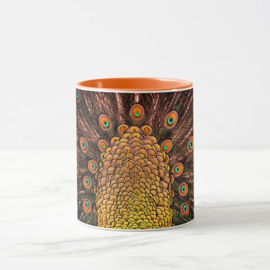 Gold Peacock Schwanz Tasse (Zentrum)