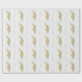 Gold Peacock Wedding Paper Geschenkpapier (Flach)