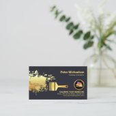 Gold Pealing Paint Spritzer Handyman Visitenkarte (Stehend Vorderseite)