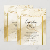 Gold Pearl WEDDING Alkohol INK Abstrakt LeahG (Vorne/Hinten)