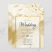 Gold Pearl WEDDING Alkohol INK Abstrakt LeahG (Vorne/Hinten)