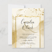 Gold Pearl WEDDING Alkohol INK Abstrakt LeahG (Vorderseite)