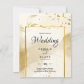 Gold Pearl WEDDING Alkohol INK Abstrakt LeahG (Vorderseite)