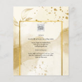 Gold Pearl WEDDING Alkohol INK Abstrakt LeahG Flyer (Hinten)