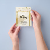 Gold Pearl WEDDING Alkohol INK Abstrakt LeahG Flyer (Gruppe)