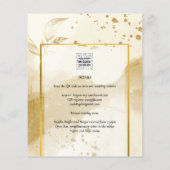 Gold Pearl WEDDING Alkohol INK Abstrakt LeahG Flyer (Hinten)