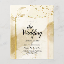 Gold Pearl WEDDING Alkohol INK Abstrakt LeahG Flyer