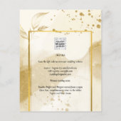Gold Pearl WEDDING Alkohol INK Abstrakt LeahG Flyer (Hinten)