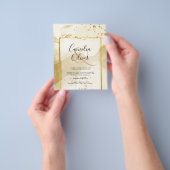 Gold Pearl WEDDING Alkohol INK Abstrakt LeahG Flyer (Gruppe)