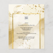 Gold Pearl WEDDING Alkohol INK Abstrakt LeahG Flyer (Hinten)