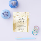 Gold Pearl WEDDING Alkohol INK Abstrakt LeahG Flyer (Einzeln)