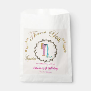 Gold & Pearls Aquarius 1. Geburtstag Vielen Dank Geschenktütchen