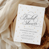 Gold Pearls Bridal Dusche Einladung