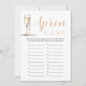 Gold Pearls und Prosecco Brautparty Schürze Game Einladung (Vorderseite)