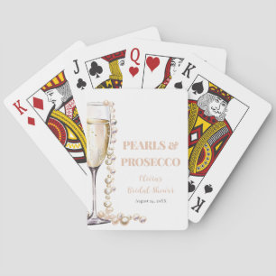 Gold Pearls und Prosecco Classic Spielkarten