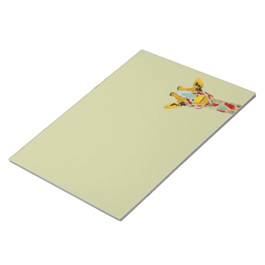 Gold Peeking Giraffe Notepad Notizblock (angewinkelt)