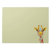 Gold Peeking Giraffe Notepad Notizblock (Vorderseite)