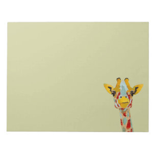 Gold Peeking Giraffe Notepad Notizblock