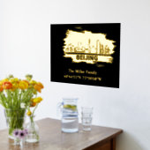 Gold Peking skyline Längengrad Foliendrucke (Ablage(Küche))