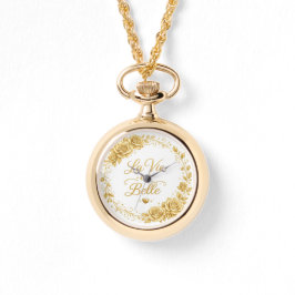 Gold pendant watch "La Vie Belle" with a luxurious Armbanduhr