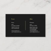 Gold Penny Farthing Visitenkarte (Rückseite)