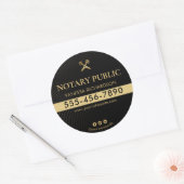 Gold Pens Gold Notebook Notar Marketing Runder Aufkleber (Umschlag)