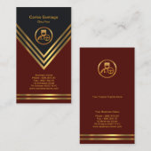 Gold Pentagon Waves Royal Red Chauffeur Services Visitenkarte (Vorne/Hinten)
