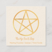 Gold Pentagram Quadratische Visitenkarte (Vorderseite)