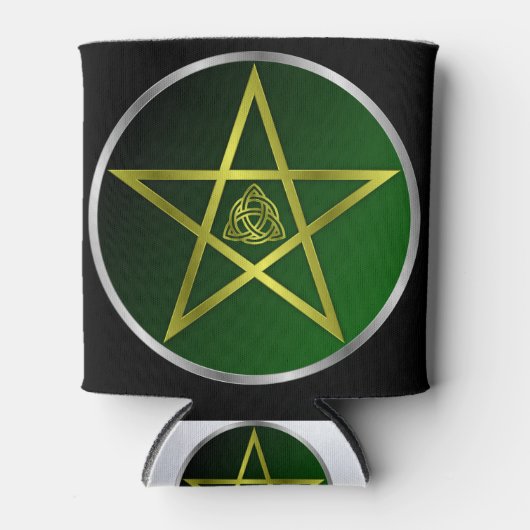 Gold-Pentagramm Dosenkühler (Vorderseite)