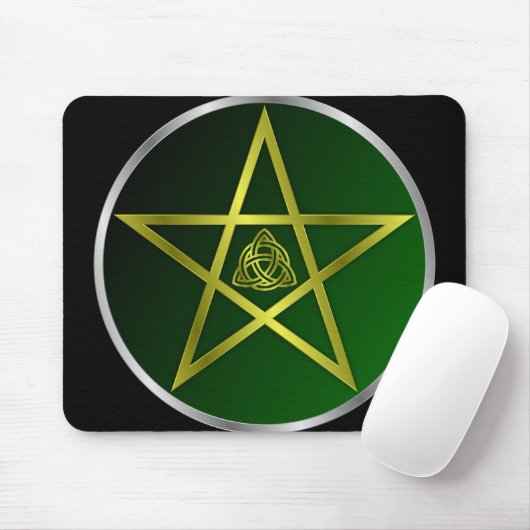 Gold-Pentagramm Mousepad (Mit Mouse)