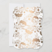 Gold Peonies | Blumenelegant und Vintage Wedding Einladung (Rückseite)
