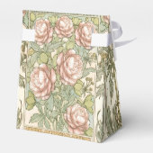 Gold Peonies Vintage Wedding Geschenkschachtel (Rückseite)