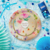 Gold Peony Floral Pappteller (Party)