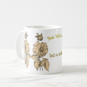Gold Peony Personalisiert Kaffeetasse