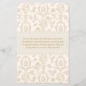 Gold Perfect Pear Brautparty Bingo Game (Rückseite)