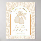 Gold Perfect Pear Brautparty Fevor Sign Poster (Vorne)